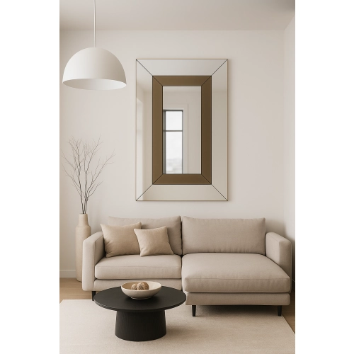 Lustro dekoracyjne dwukolorowe glamour - INES